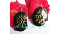Wooden Hand Painted Earrings Fashion